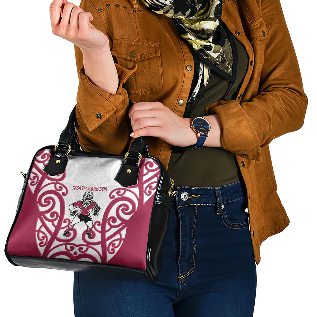 North Harbour Rugby New Zealand Shoulder Handbag Aotearoa Maori Pukana Tiki Mascot