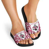 North Harbour Rugby New Zealand Slide Sandals Aotearoa Maori Pukana Tiki Mascot