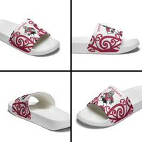North Harbour Rugby New Zealand Slide Sandals Aotearoa Maori Pukana Tiki Mascot