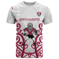 North Harbour Custom Rugby New Zealand T Shirt Aotearoa Maori Pukana Tiki Mascot