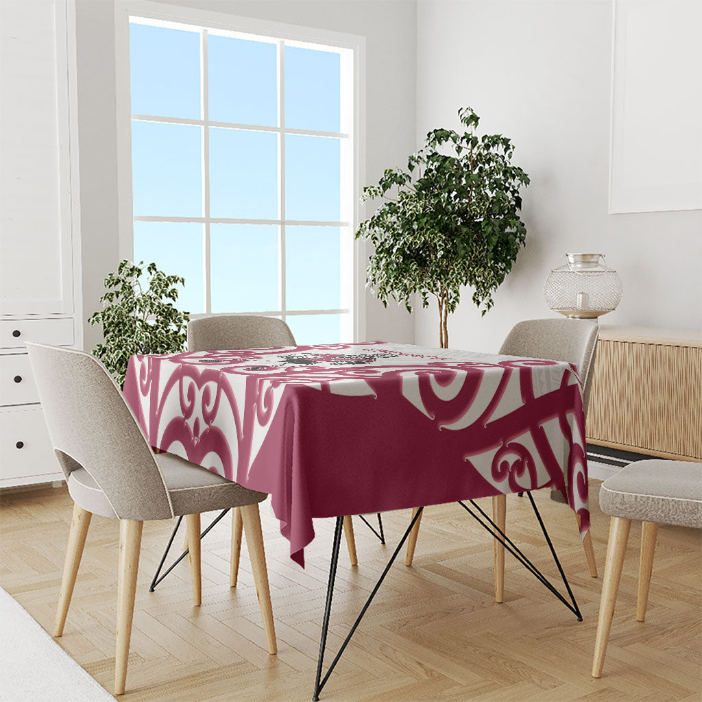 North Harbour Rugby New Zealand Tablecloth Aotearoa Maori Pukana Tiki Mascot