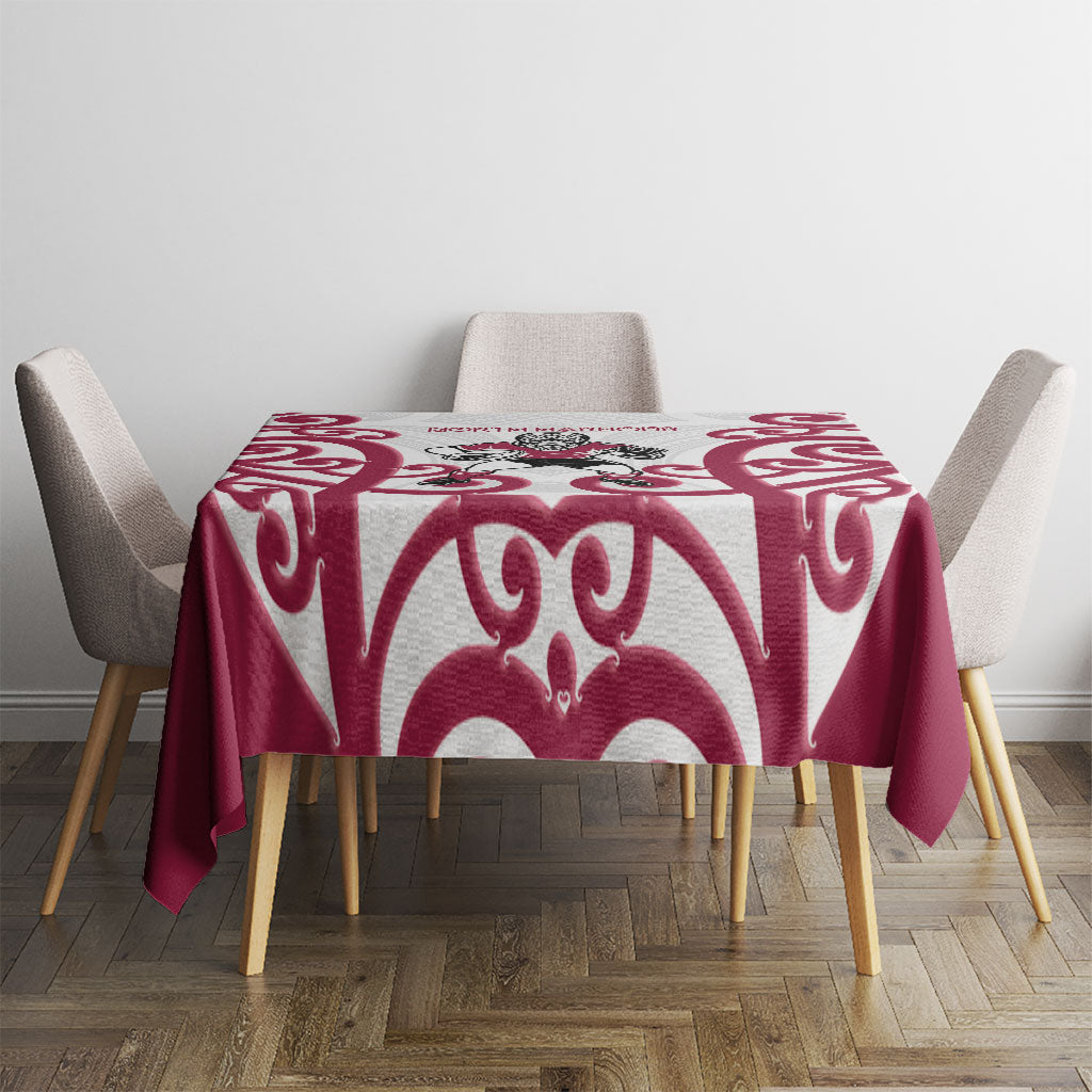 North Harbour Rugby New Zealand Tablecloth Aotearoa Maori Pukana Tiki Mascot