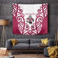 North Harbour Rugby New Zealand Tapestry Aotearoa Maori Pukana Tiki Mascot