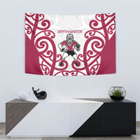 North Harbour Rugby New Zealand Tapestry Aotearoa Maori Pukana Tiki Mascot
