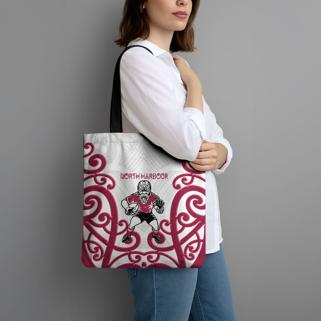 North Harbour Rugby New Zealand Tote Bag Aotearoa Maori Pukana Tiki Mascot