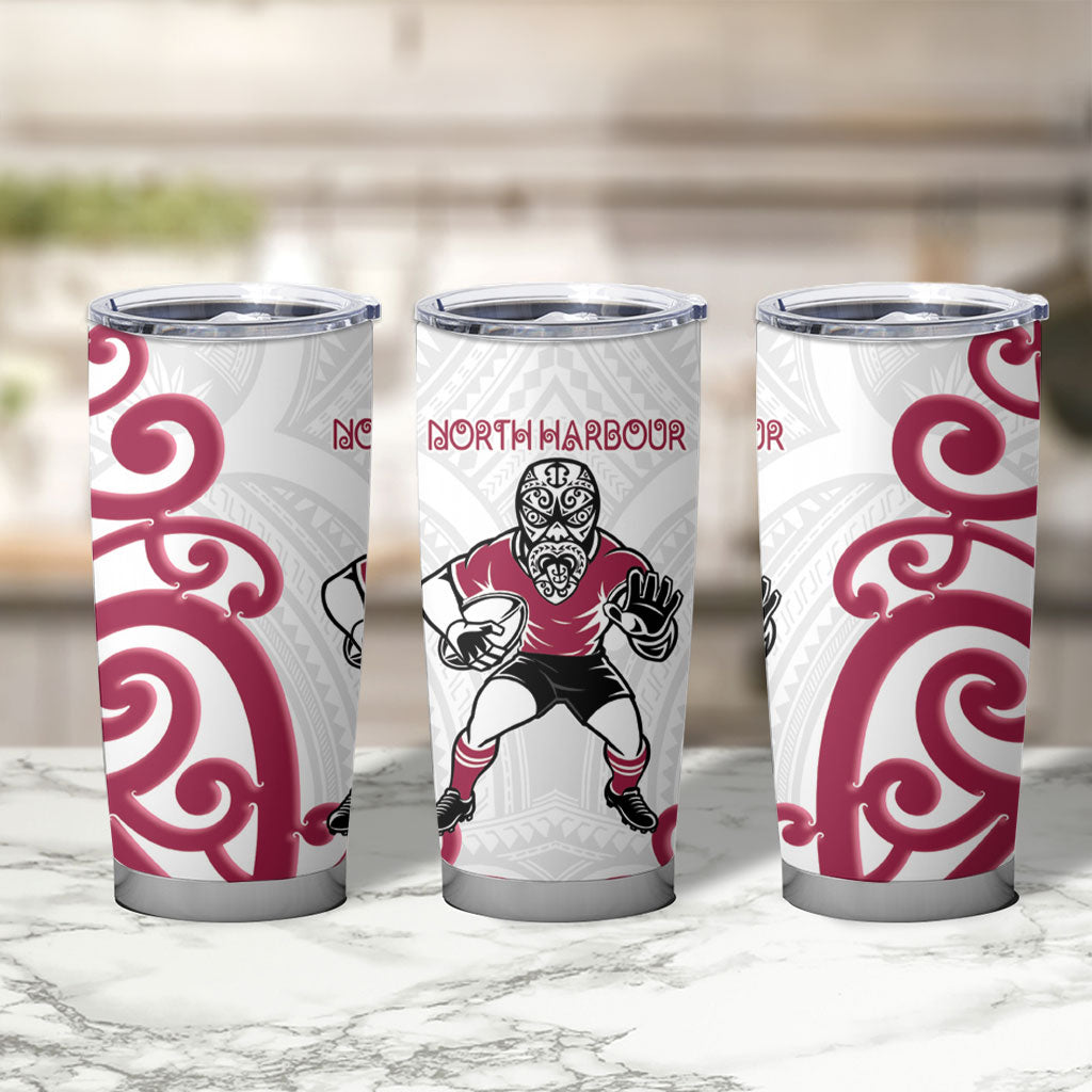 North Harbour Rugby New Zealand Tumbler Cup Aotearoa Maori Pukana Tiki Mascot