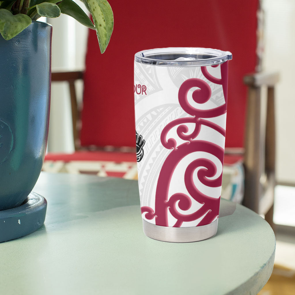 North Harbour Rugby New Zealand Tumbler Cup Aotearoa Maori Pukana Tiki Mascot