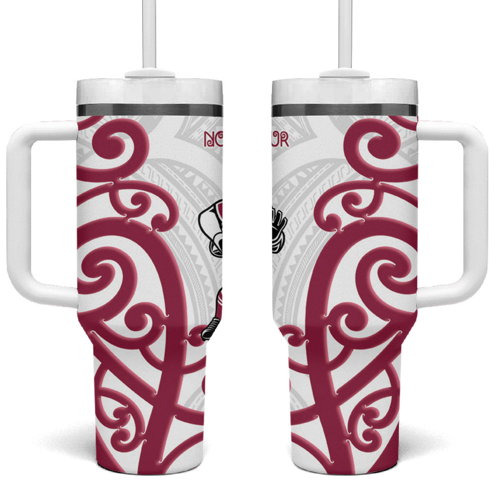 North Harbour Rugby New Zealand Tumbler With Handle Aotearoa Maori Pukana Tiki Mascot