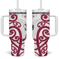 North Harbour Rugby New Zealand Tumbler With Handle Aotearoa Maori Pukana Tiki Mascot