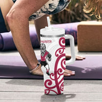 North Harbour Rugby New Zealand Tumbler With Handle Aotearoa Maori Pukana Tiki Mascot