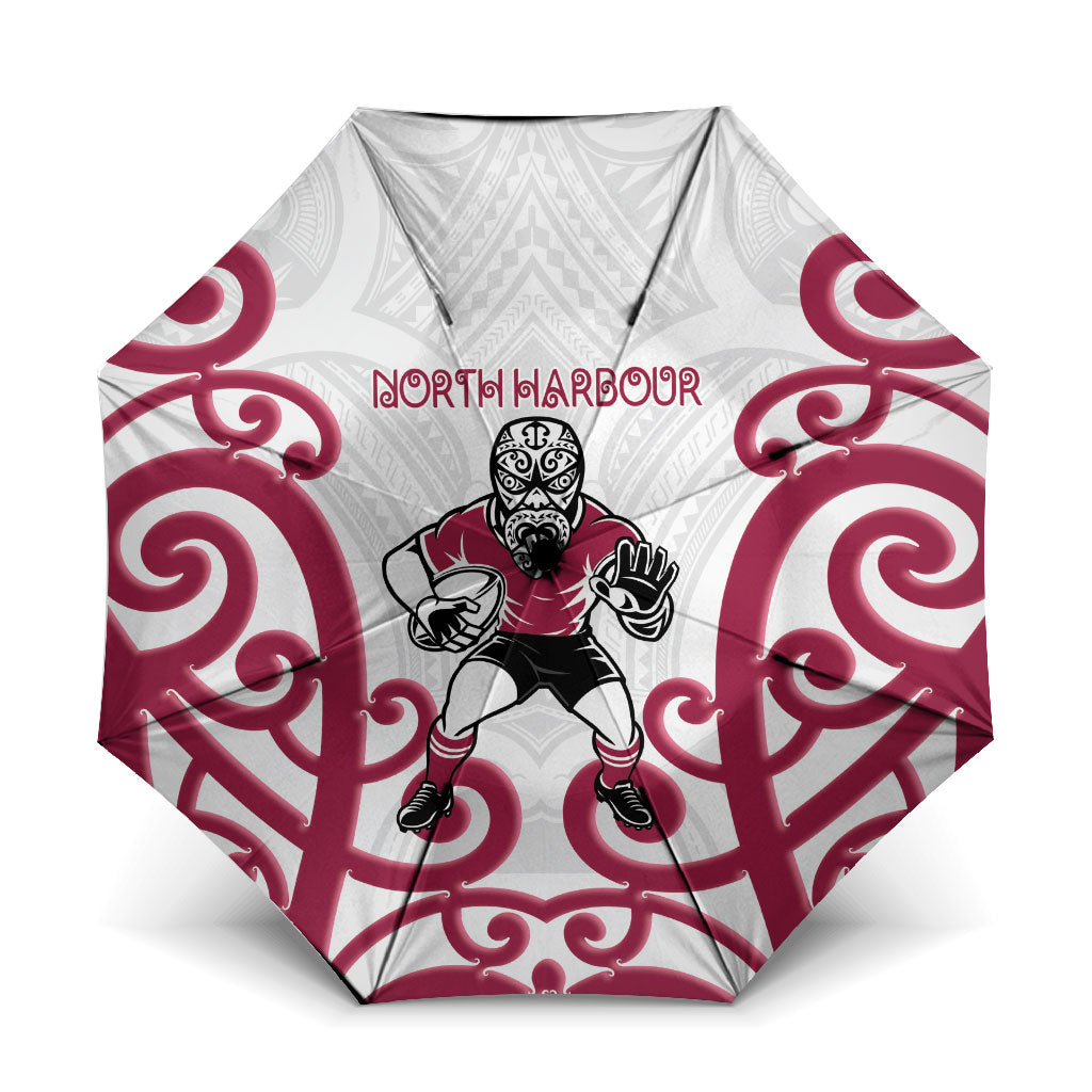 North Harbour Rugby New Zealand Umbrella Aotearoa Maori Pukana Tiki Mascot