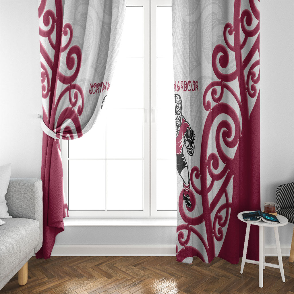 North Harbour Rugby New Zealand Window Curtain Aotearoa Maori Pukana Tiki Mascot