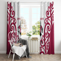 North Harbour Rugby New Zealand Window Curtain Aotearoa Maori Pukana Tiki Mascot