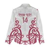 North Harbour Custom Rugby New Zealand Women Casual Shirt Aotearoa Maori Pukana Tiki Mascot
