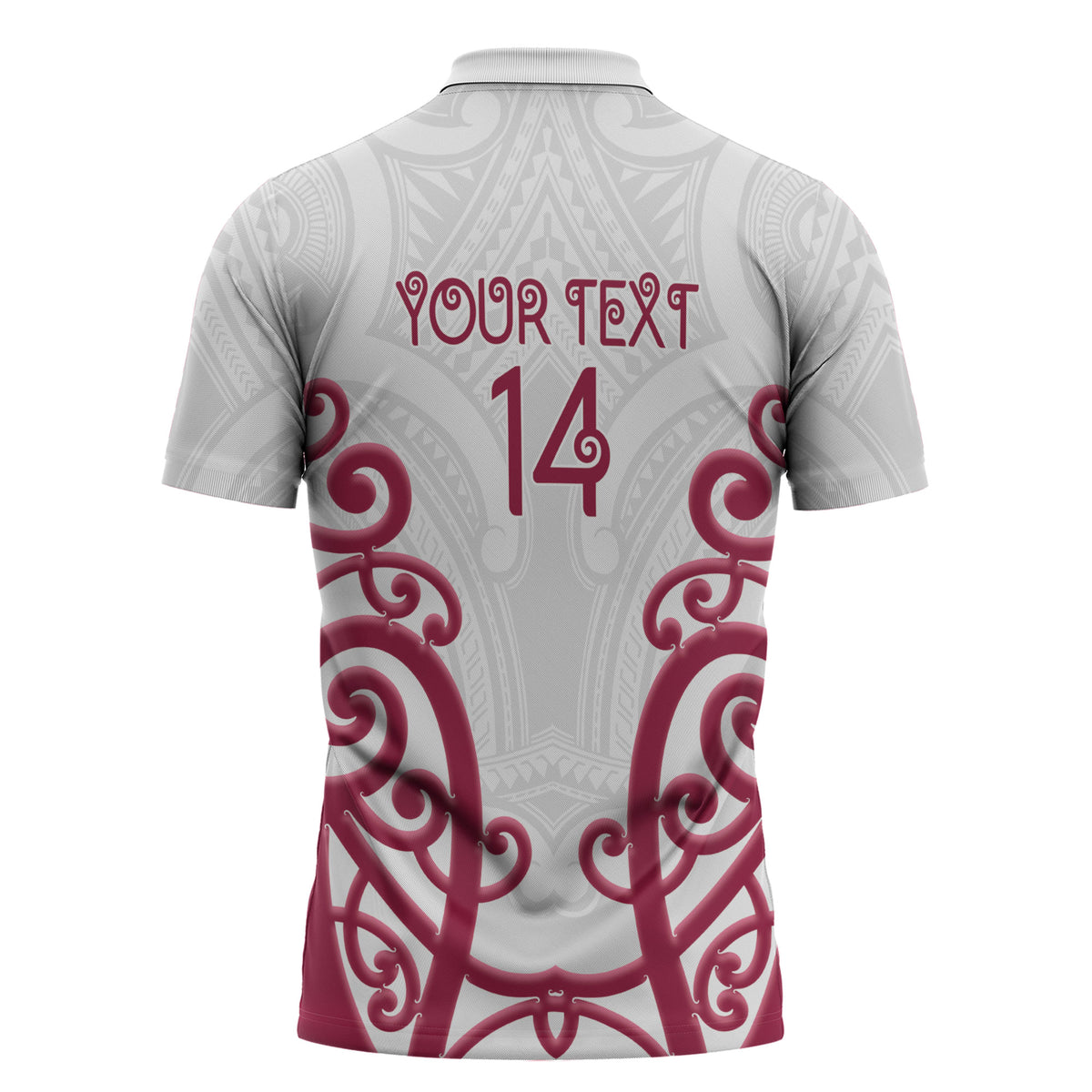 North Harbour Custom Rugby New Zealand Zipper Polo Shirt Aotearoa Maori Pukana Tiki Mascot