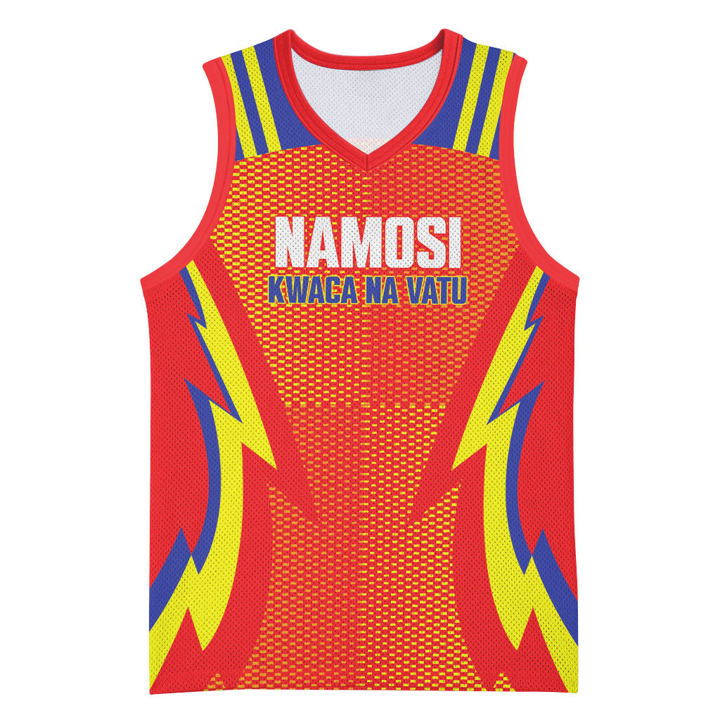 Namosi Fiji 2026 Rugby Custom Basketball Jersey Kwaca Na Vatu LT14 Unisex Red - Polynesian Pride
