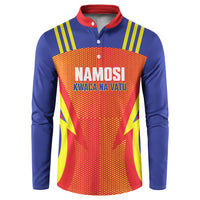 Namosi Fiji 2026 Rugby Custom Button Sweatshirt Kwaca Na Vatu LT14 Red - Polynesian Pride