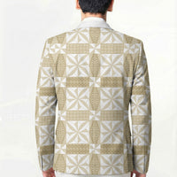 Beige Ngatu Pattern Malo e Lelei Tonga Blazer LT14 - Polynesian Pride