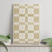 Beige Ngatu Pattern Malo e Lelei Tonga Canvas Wall Art