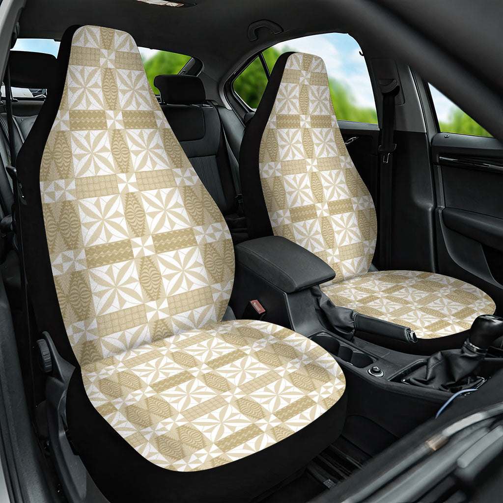 Beige Ngatu Pattern Malo e Lelei Tonga Car Seat Cover