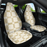 Beige Ngatu Pattern Malo e Lelei Tonga Car Seat Cover