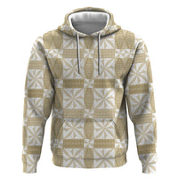 Beige Ngatu Pattern Malo e Lelei Tonga Hoodie