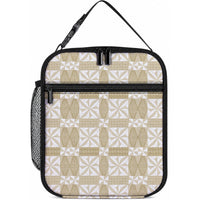 Beige Ngatu Pattern Malo e Lelei Tonga Lunch Bag