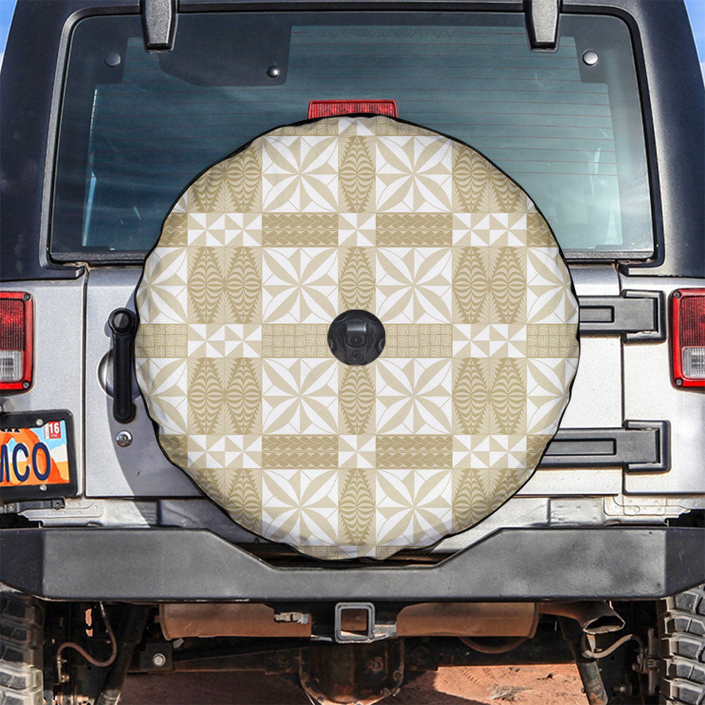 Beige Ngatu Pattern Malo e Lelei Tonga Spare Tire Cover
