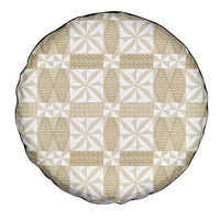 Beige Ngatu Pattern Malo e Lelei Tonga Spare Tire Cover