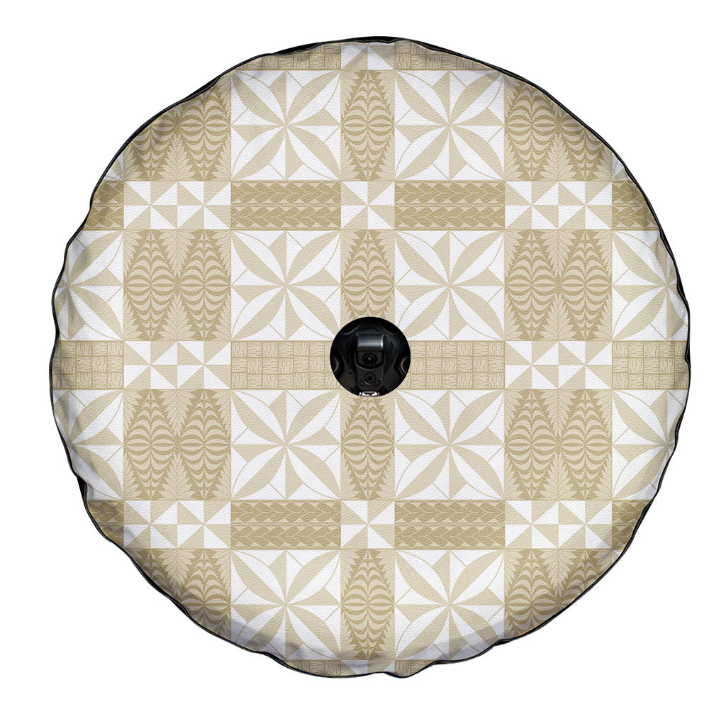 Beige Ngatu Pattern Malo e Lelei Tonga Spare Tire Cover