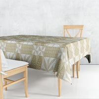 Beige Ngatu Pattern Malo e Lelei Tonga Tablecloth LT14 - Polynesian Pride