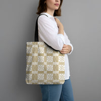 Beige Ngatu Pattern Malo e Lelei Tonga Tote Bag