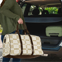 Beige Ngatu Pattern Malo e Lelei Tonga Travel Bag