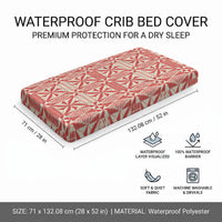 Red Ngatu Pattern Malo e Lelei Tonga Baby Bed Cover
