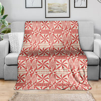 Red Ngatu Pattern Malo e Lelei Tonga Blanket LT14 - Polynesian Pride