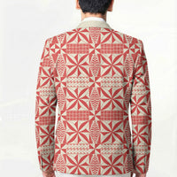 Red Ngatu Pattern Malo e Lelei Tonga Blazer LT14 - Polynesian Pride