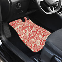 Red Ngatu Pattern Malo e Lelei Tonga Car Mats