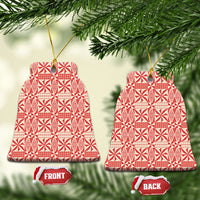Red Ngatu Pattern Malo e Lelei Tonga Ceramic Ornament
