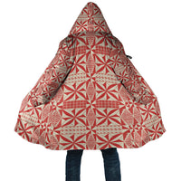 Red Ngatu Pattern Malo e Lelei Tonga Cloak LT14 Unisex Red - Polynesian Pride