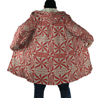 Red Ngatu Pattern Malo e Lelei Tonga Cloak LT14 - Polynesian Pride