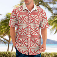 Red Ngatu Pattern Malo e Lelei Tonga Hawaiian Shirt