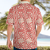 Red Ngatu Pattern Malo e Lelei Tonga Hawaiian Shirt