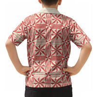 Red Ngatu Pattern Malo e Lelei Tonga Hawaiian Shirt