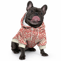 Red Ngatu Pattern Malo e Lelei Tonga Pet Hoodie