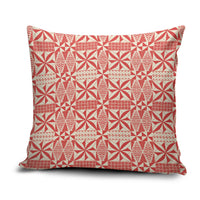 Red Ngatu Pattern Malo e Lelei Tonga Pillow Cover