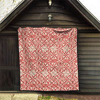 Red Ngatu Pattern Malo e Lelei Tonga Quilt LT14 - Polynesian Pride