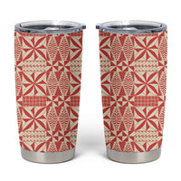 Red Ngatu Pattern Malo e Lelei Tonga Tumbler Cup