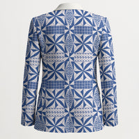 Blue Ngatu Pattern Malo e Lelei Tonga Blazer LT14 - Polynesian Pride