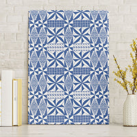 Blue Ngatu Pattern Malo e Lelei Tonga Canvas Wall Art
