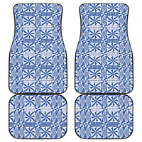 Blue Ngatu Pattern Malo e Lelei Tonga Car Mats